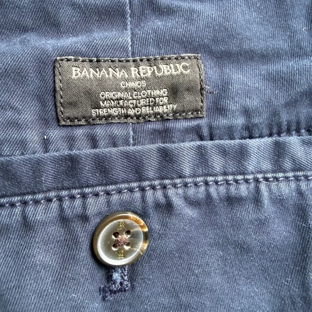 Banana Republic Lived-In Chino Athletic Fit Navy Blue Pants 34x30 Stretch Cotton
